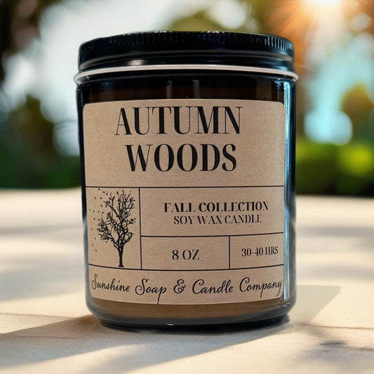 Autumn Woods Soy Wax Candle 8 ounces